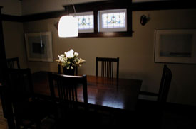 dark dining room